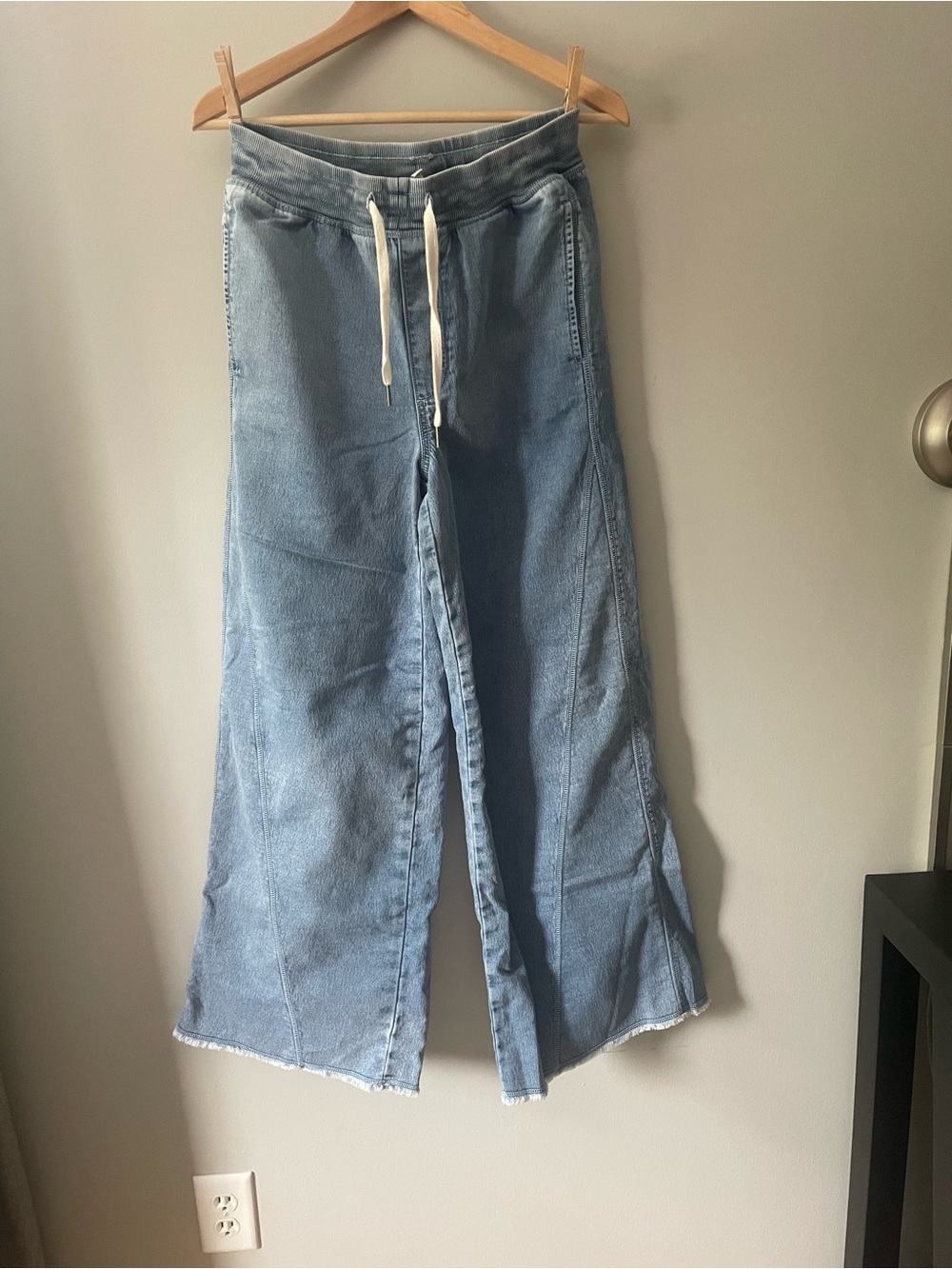 aerie Soft Landing Trouser - Sweatpants Wide-Leg Jeans - sz S